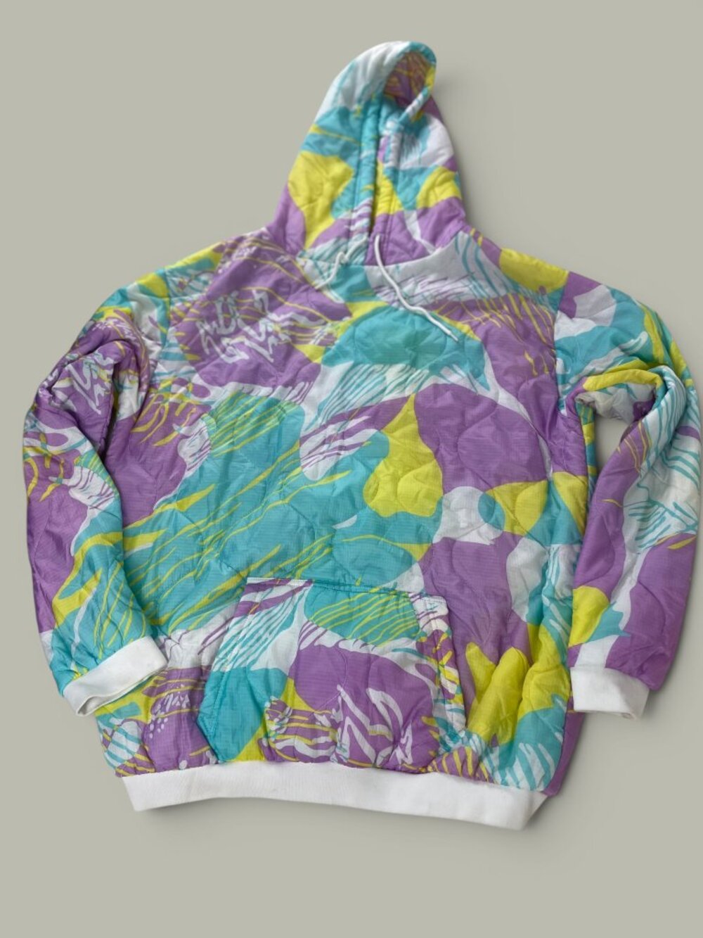 Zero Foxtrot Contraband Quilted Woobie Hoodie Colorful L